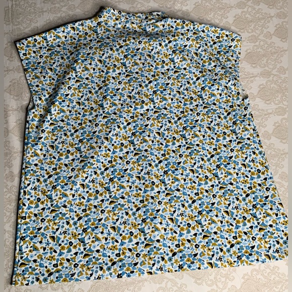 Ann Taylor Factory Women’s Large Floral Print Polyester Spandex Blouse - Picture 7 of 8
